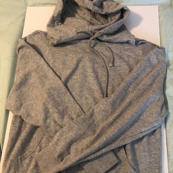 Honey Punch Gray Long Sleeve Drawstring Hoodie - Picture 2 of 6